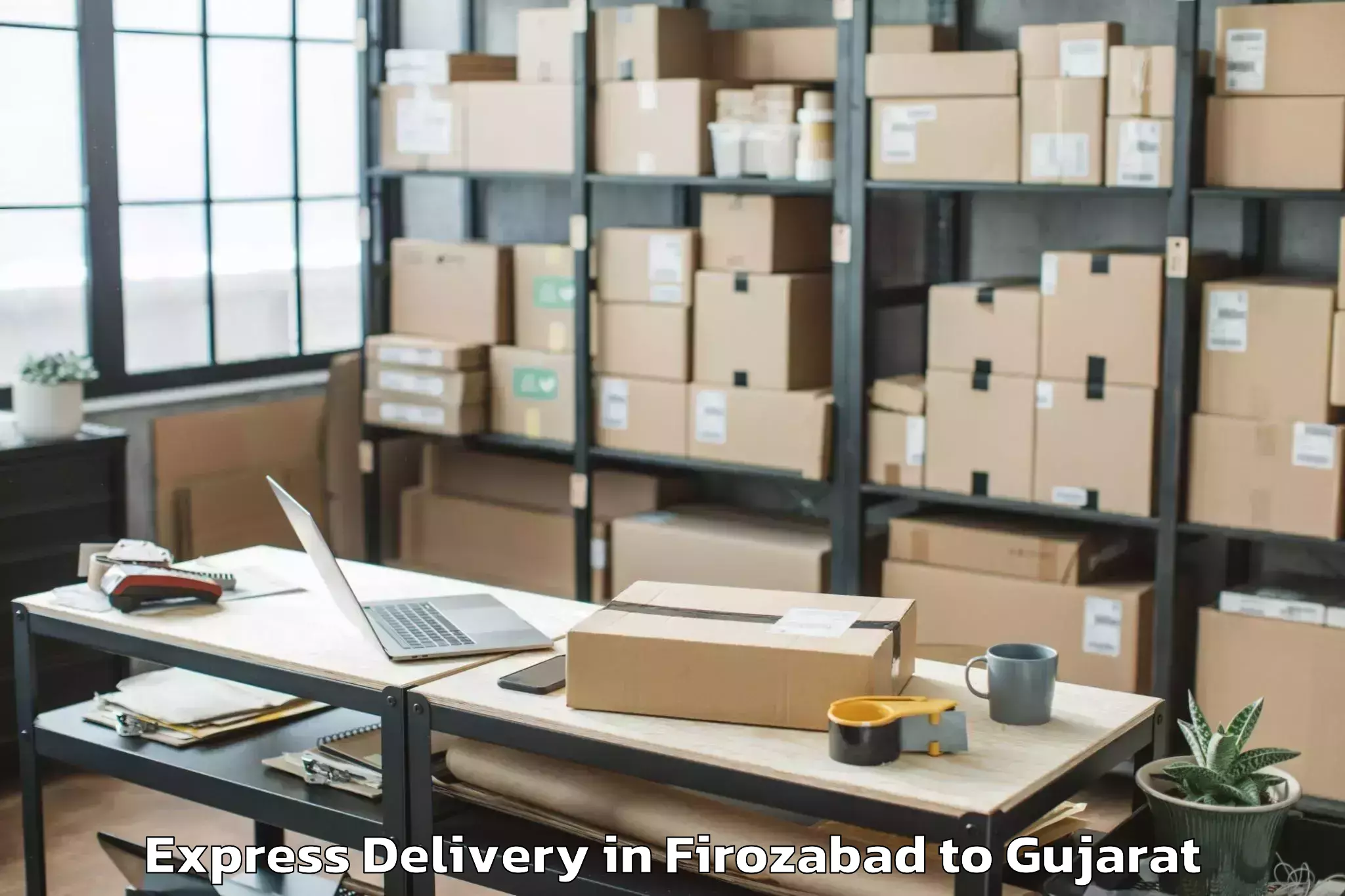 Get Firozabad to Wadhwan Express Delivery